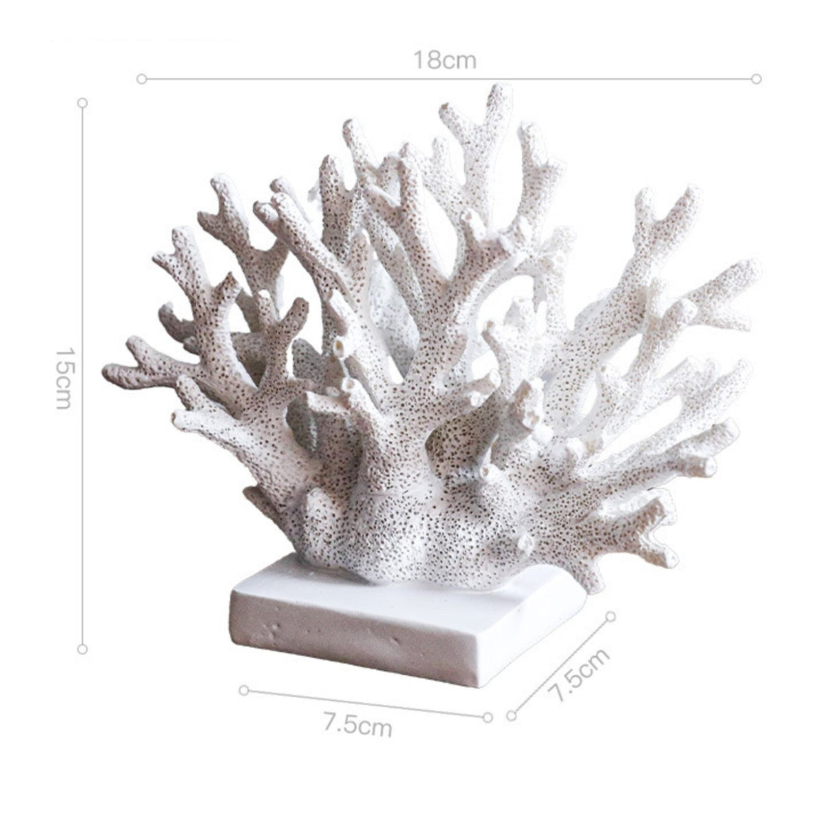 Resin Coral Statue Coastal Design Coral Sculpture Textured Surface
