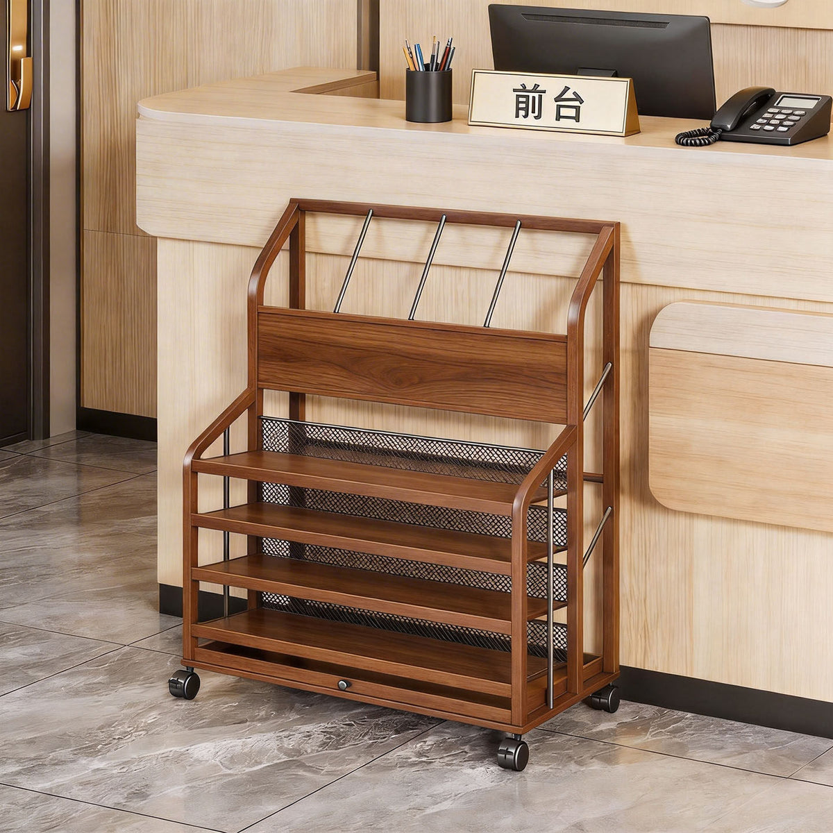 Delivery Rack for Takeout, Front Desk, Home Entryway, Express, Shoes, Storage Shelf