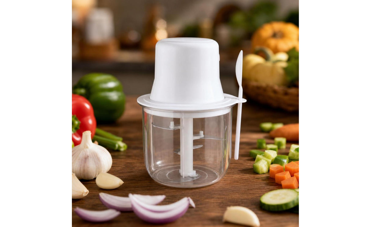 Small Kitchen Chopper with Serving Tool | USB Rechargeable, Portable, Cordless Food Chopper, for Kitchen