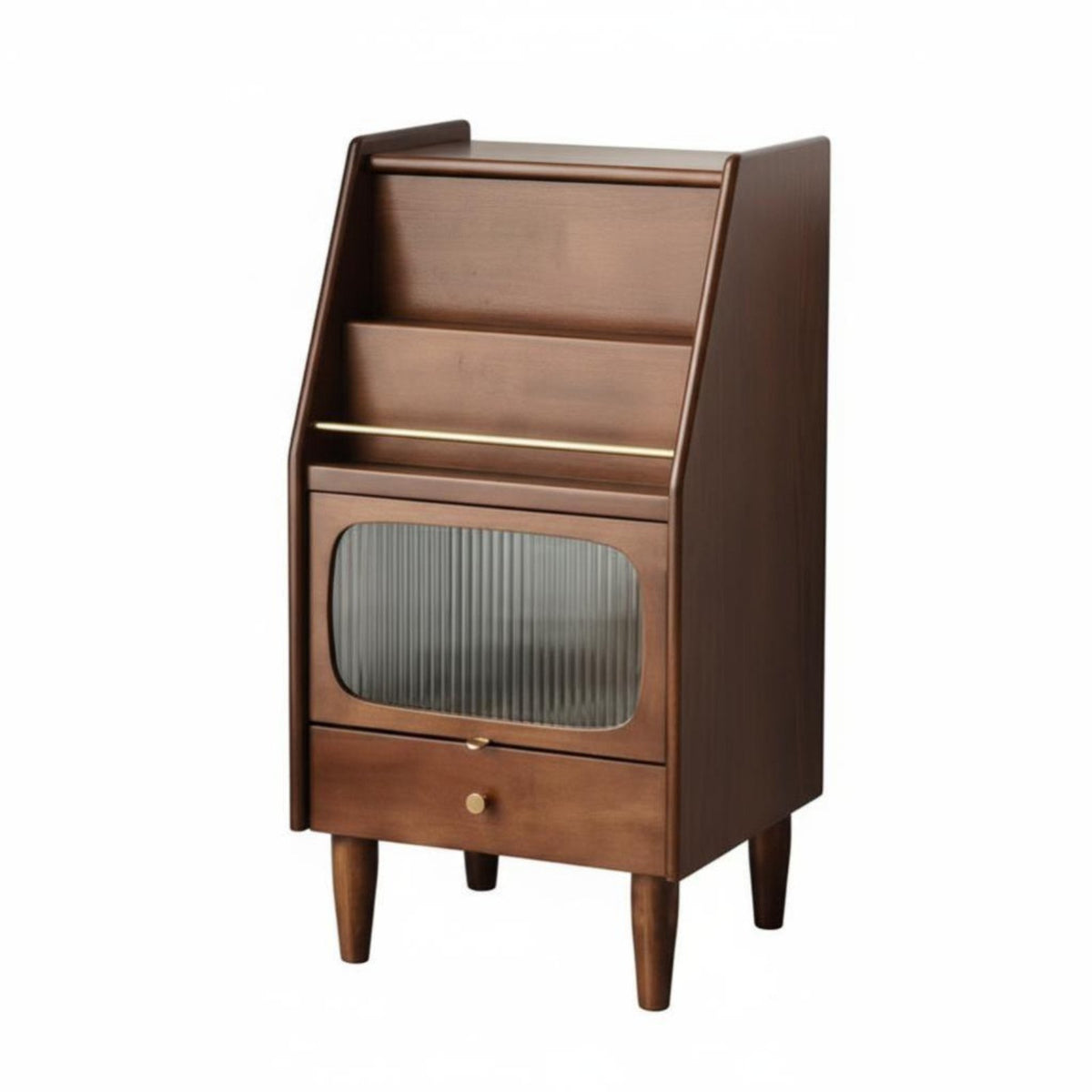 Smart Nightstand Modern Design Smart Nightstand with 2 Drawers Built-in Press Light Integrated Lighting Lighting for Students