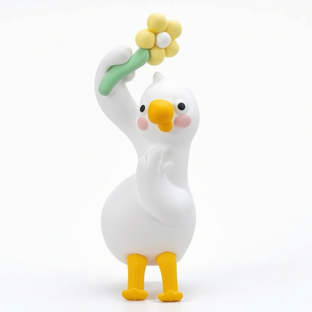 Cute Goose Figurine Adorable Monitor Sitter Miniature Screen Hanger Whimsical for Students