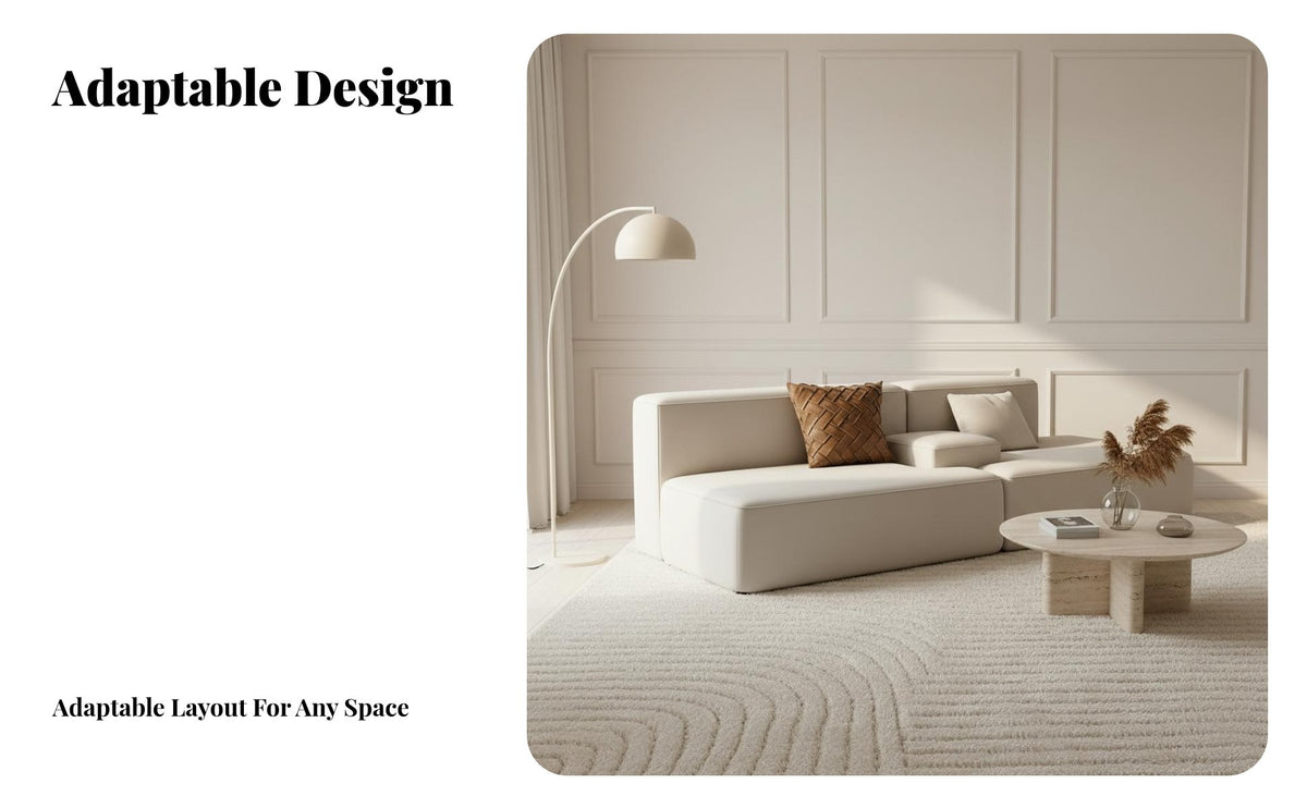 Armless Block Sofa Minimalist design Sectional Couch Space-Saving Living Room Furniture for Homeowners, Families, Studio, Lounge Area, Home leisure