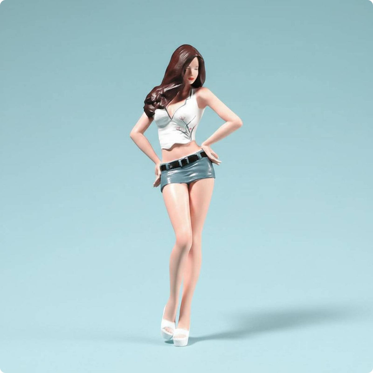 Scale Model Lady Collectible Miniature Female Figure Hand Painted