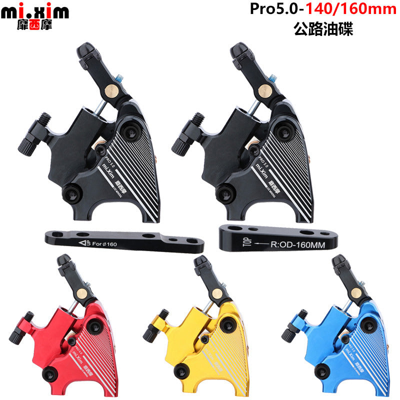 mi.xim Pro5.0 Road Bike Cable Pull Flat Mount Hydraulic Disc Brake Caliper, Supports 140/160mm Rotors