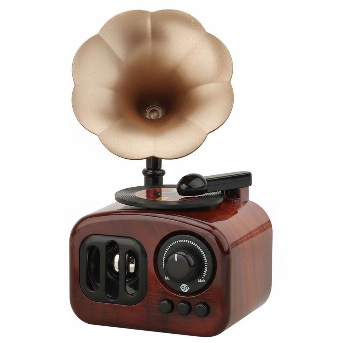 Rotating Turntable Retro Gramophone Music Box Decorative Piece Phonograph Music Box Gift Idea Vintage Gramophone Ornament Nostalgic Charm for Children, Living Room, Desktop, Office