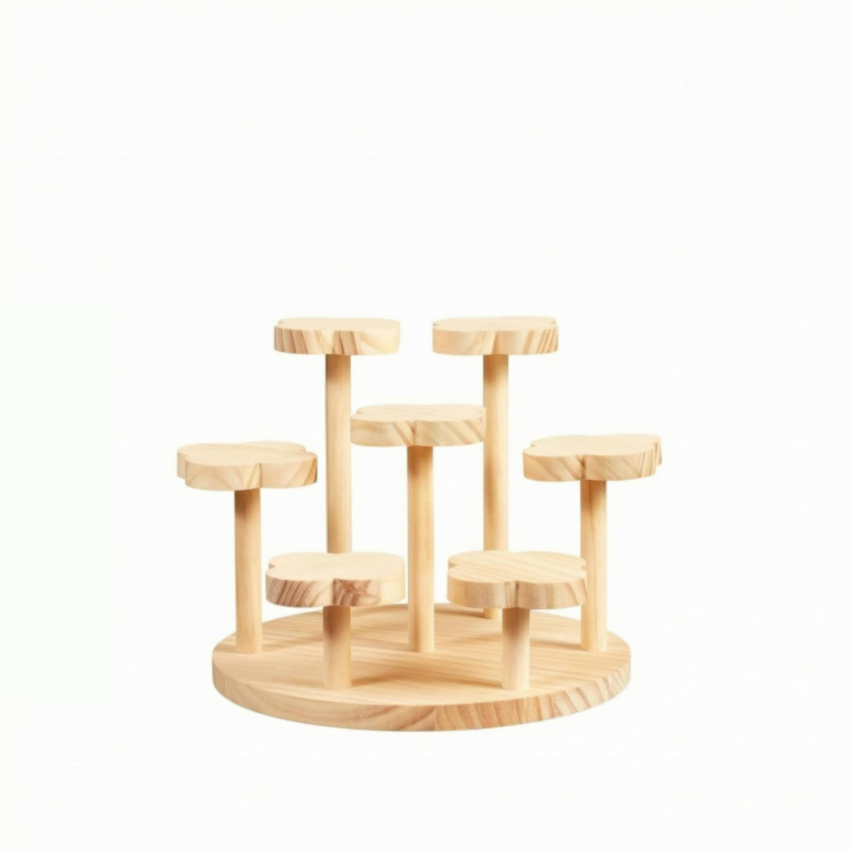 Flower-Shaped Display Stand Multi-Level Tiered Display Stand Open-Sided