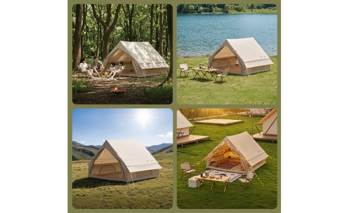 Inflatable Tent Easy Setup House Tent Upscale Camping for Campers, Families, Camping, Outdoor Living
