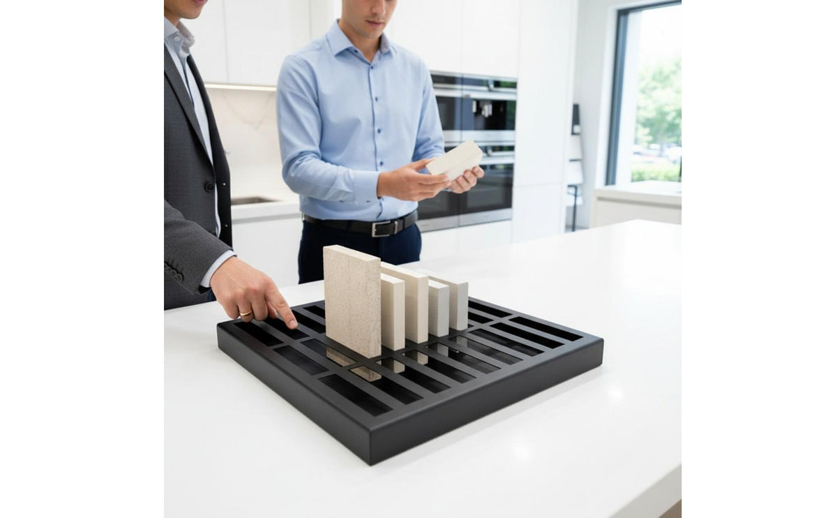 Stone Sample Holder Continuous Bonding Stone Sample Display Tray Building Material Display Stand Sturdy Duty for Architects