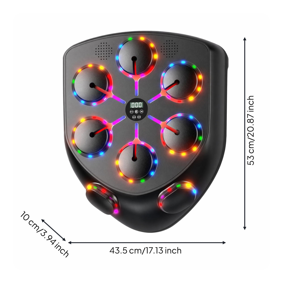 Interactive Electronic Boxing Instructor Rechargeable Boxing Training Target Space-Saving Wall-Mounted Punch Pad Compact for Beginners, Adults, Boxers, Home Gym, Garage, Bedroom