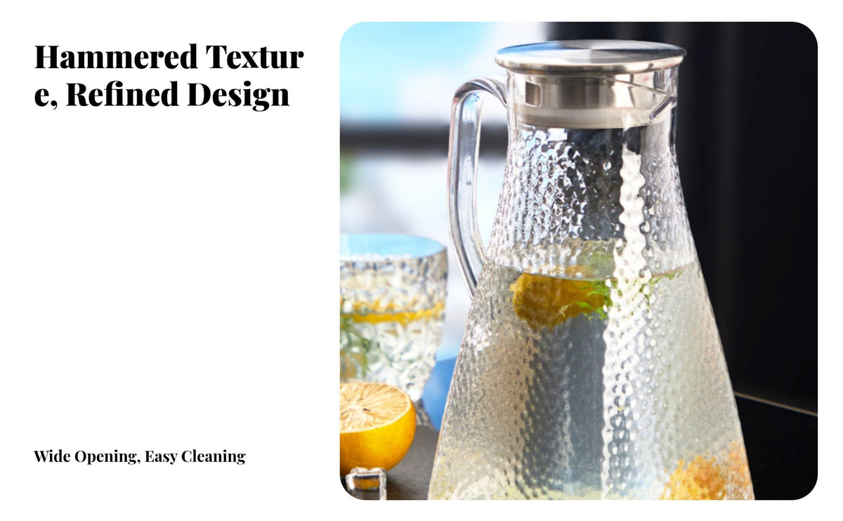 Large Capacity Water Carafe with Lid High Temperature Resistant Large Capacity Juice Jug Shatterproof Acrylic Cold Tea Kettle for Office Workers, Home