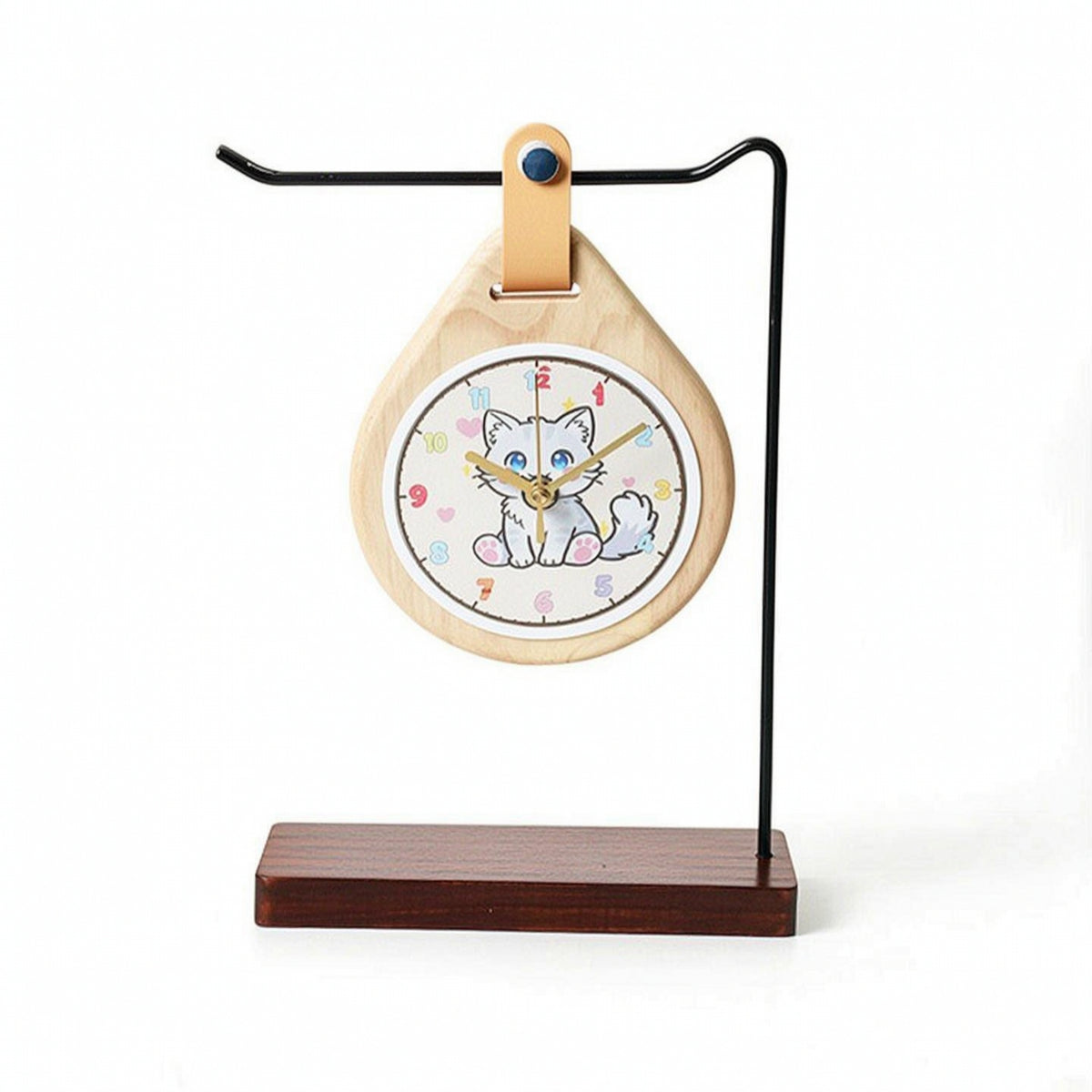 Desk Clock with Stand Decorative Tabletop Clock with Stand Rustic for Shelf