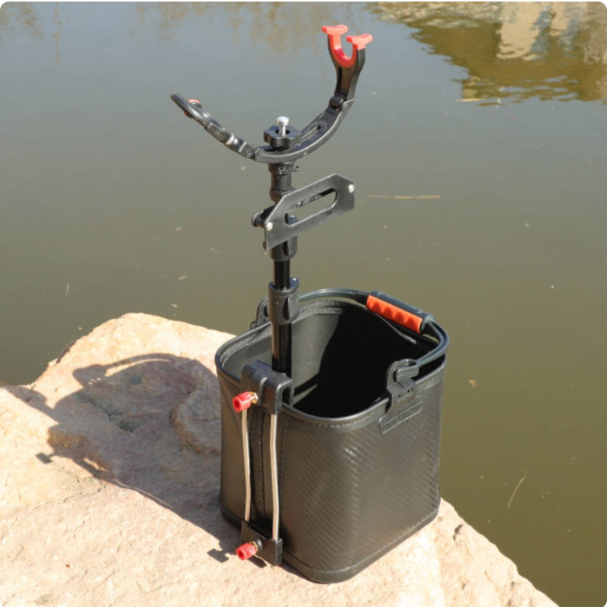 Telescopic Fishing Rod Holder Two-pointTip Clamp Fishing Rod Holder Heavy Duty