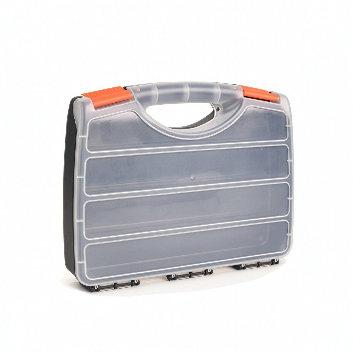 Hardware Organizer Translucent Tool Box with Secure Portable for DIYers