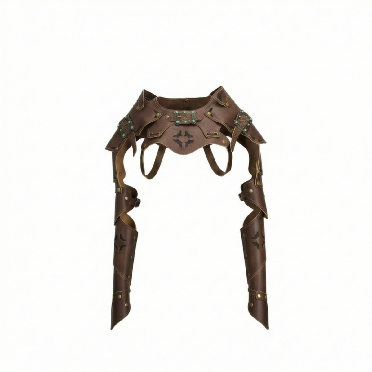 Shoulder Battle Gear with Arm Guards Distressed Arm Guards Knight Bracer for Stage Performance