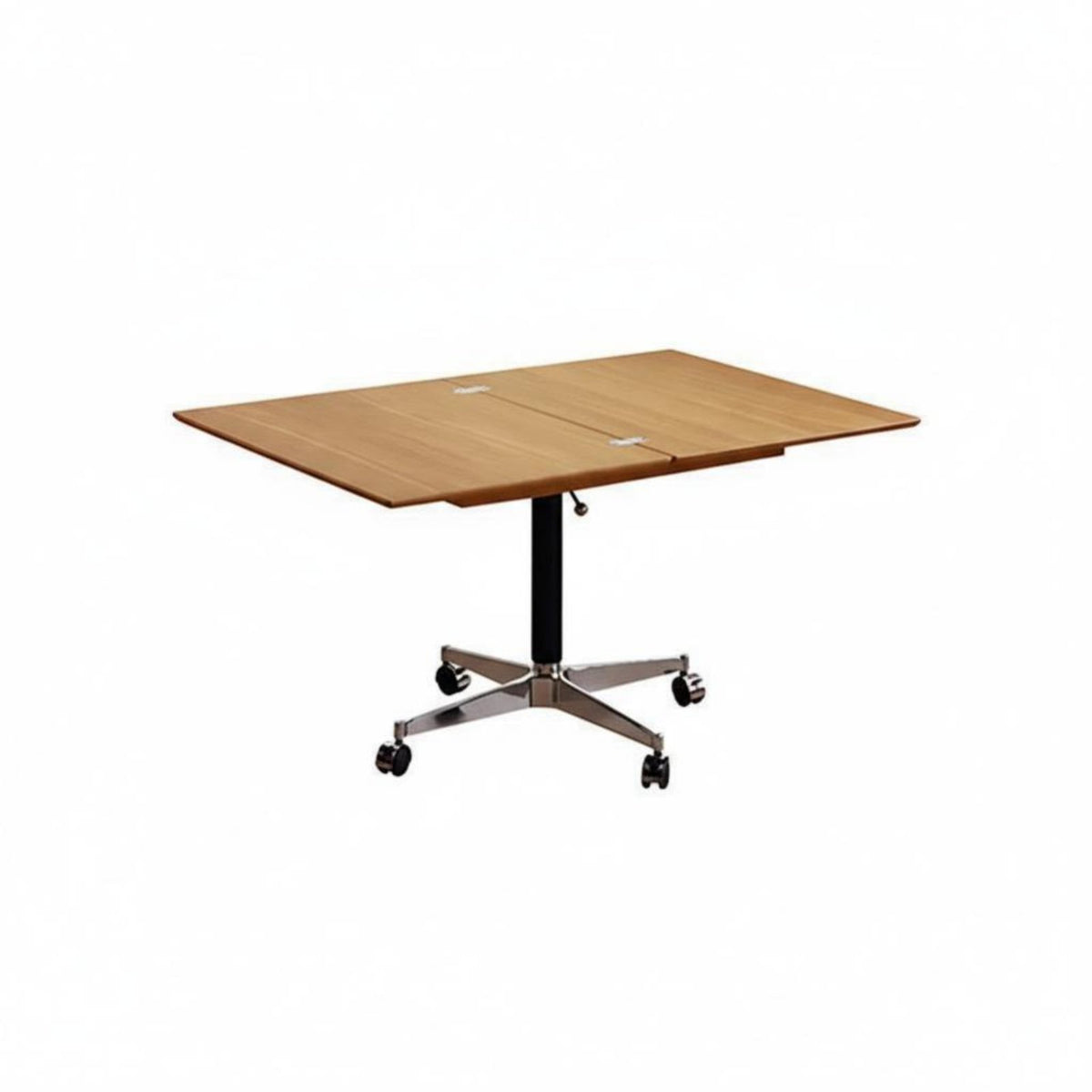 C-Shaped Rolling Table Lockable Casters Living Room Furniture for Home Workers