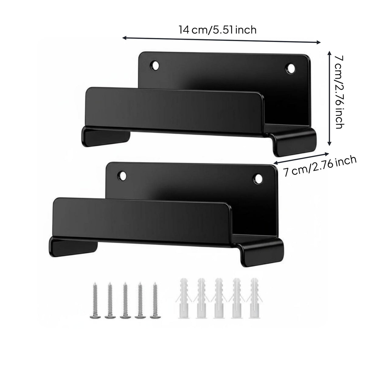 2 Pieces Ladder Storage rack place Saving Wall Mount Ladder Hook Shielded Coating Heavy Duty Wall Hanger for Shed, Workshop, Basement