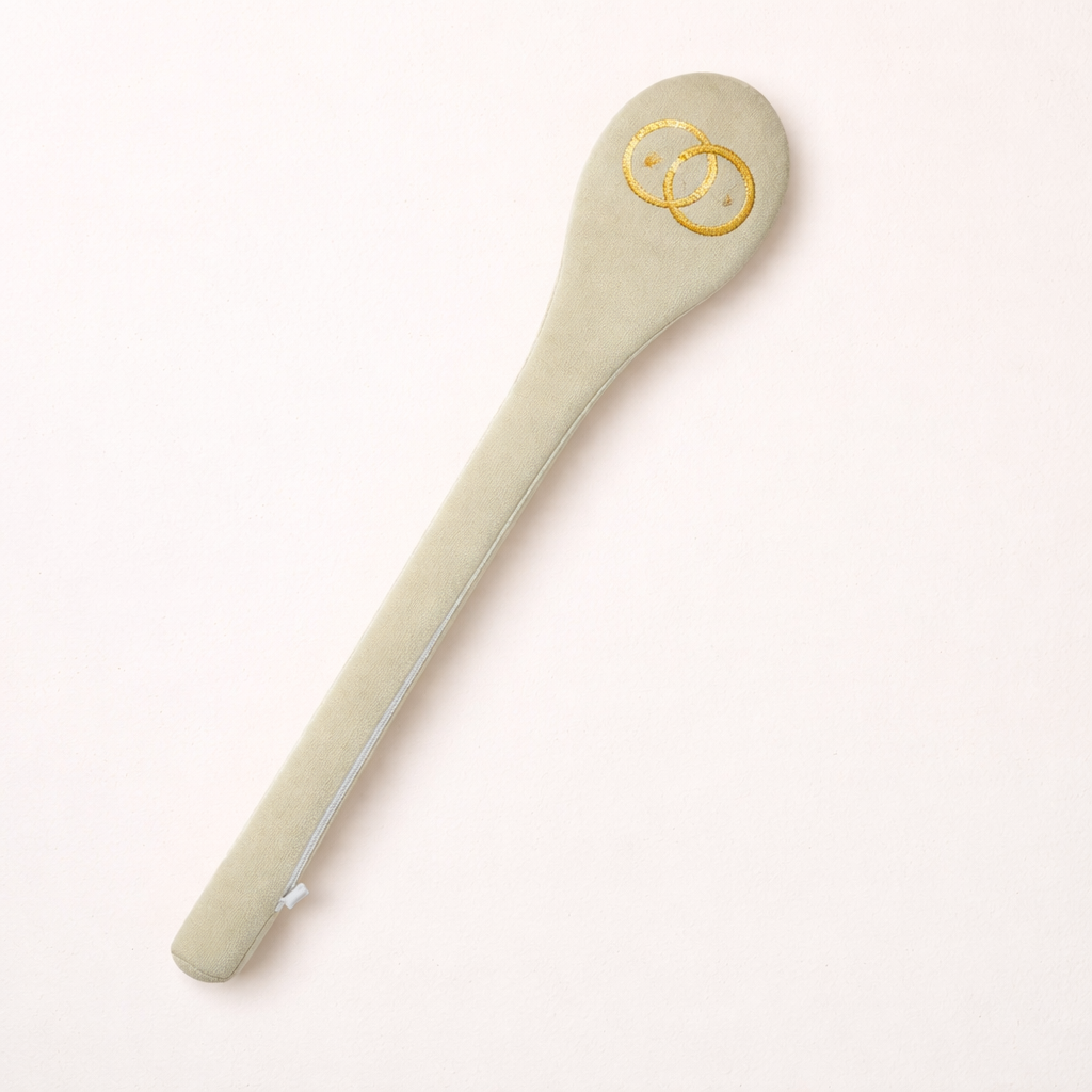 for Back and Foot Relief, Extended Handle Massage Beater for Elderly, 48cm Length with Mountain Embroidery