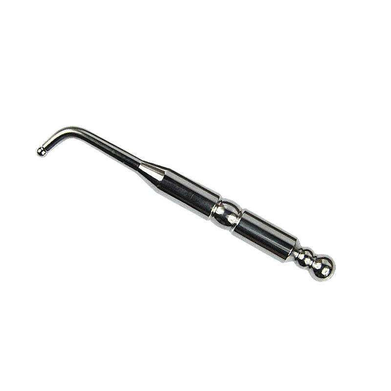 Pure Copper Curved Acupoint Probe Pen with Round Metal Ear Probe