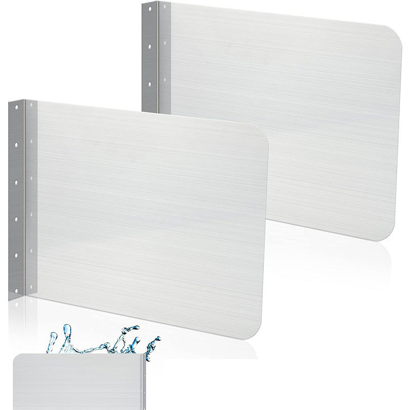 2-Pack Wall-Mounted Sink Splash Guard Metal Side Splash Shield