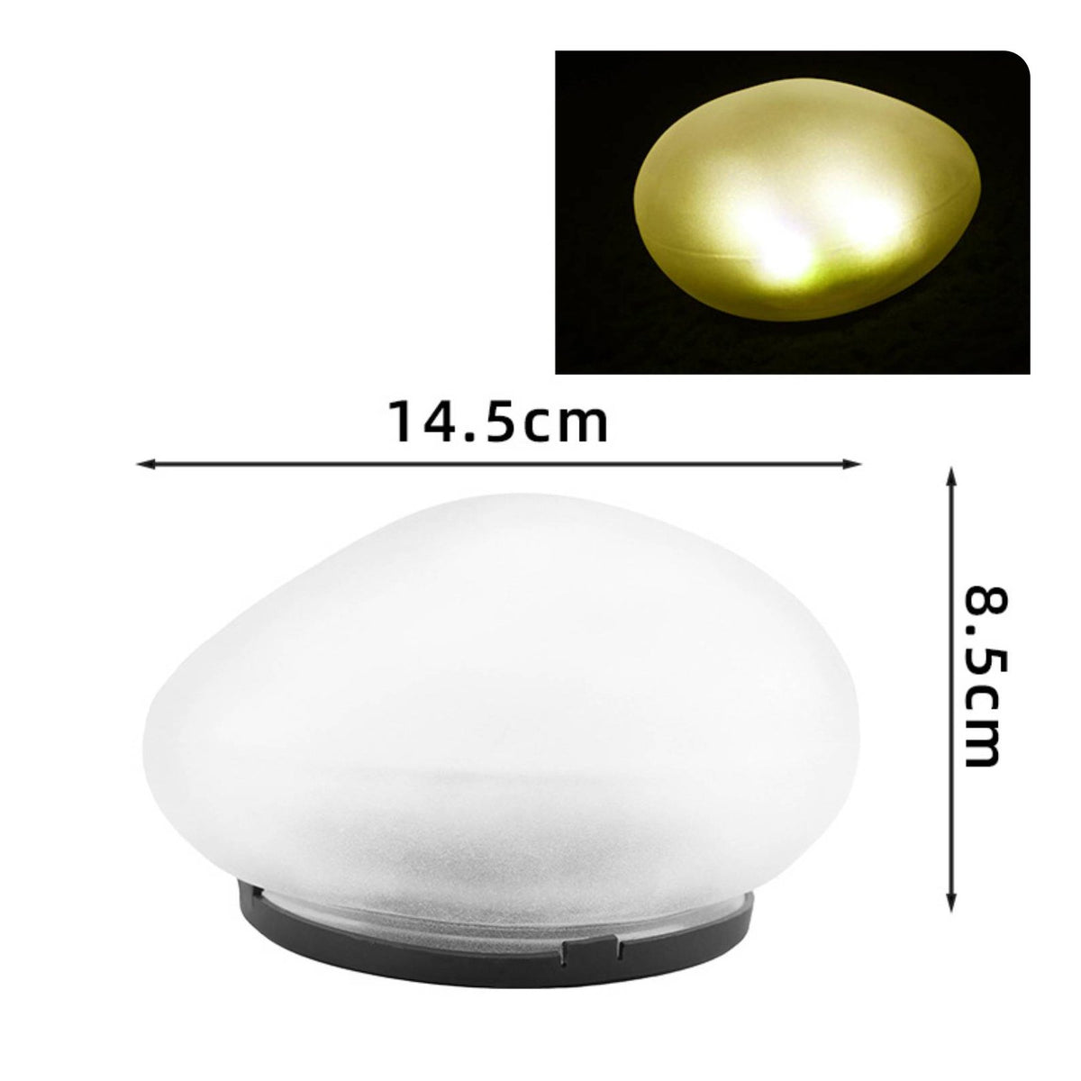 Solar Pebble Lamp Wireless Solar Pebble Illumination & Simple to Install