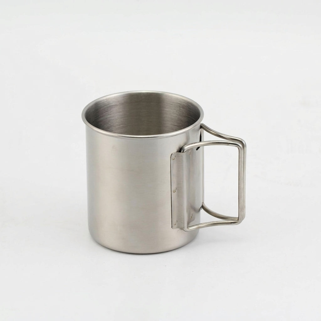Foldable Coffee Cup Stainless Steel Travel Mug, Outdoor Camping Mug for Hot Drinks, Portable Folding Sports Cup