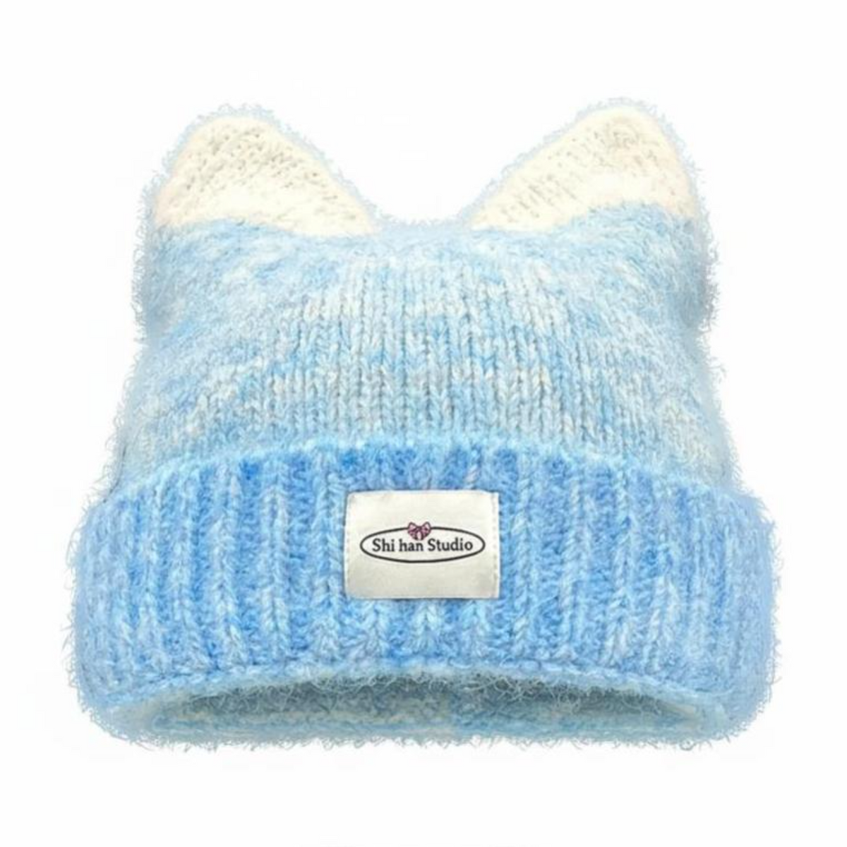 Cat Ear Knit Winter Hat, Warm, Women, Foldable, Travel