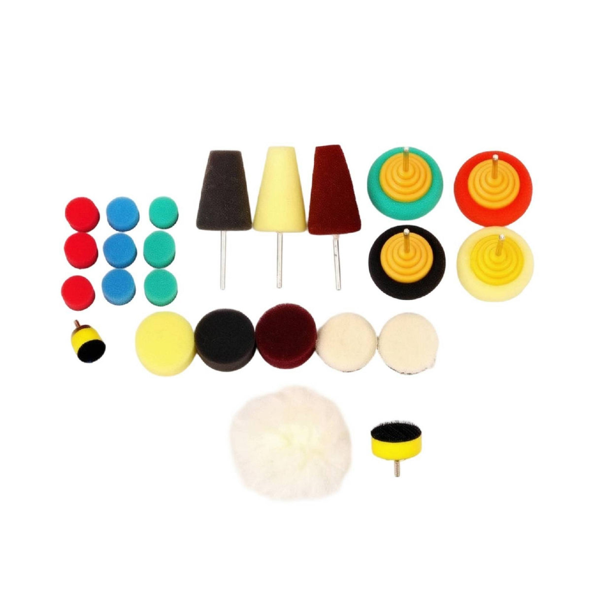 24 Pieces Mini Polishing Pad Kit Detail Rotary Tool Accessories Practical