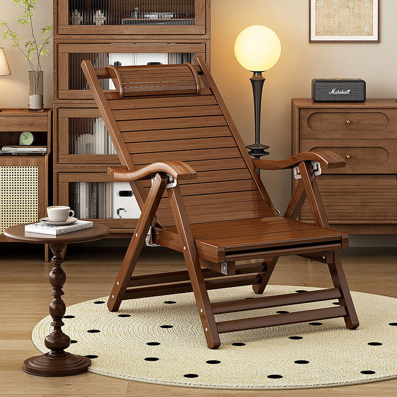 Folding Bamboo Reclining Chair for Travel and Leisure