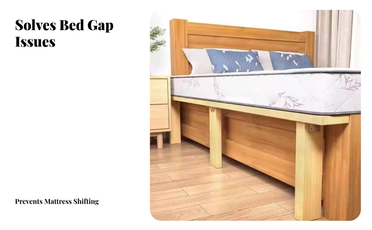Prevents Items from Falling Bedside Widening Board High Load Capacity Void Filler Strip Stable Support Surface Extender Polished Finish for Parents, Homeowners, Students, Beside the Bed, Bedroom, Dorm Room