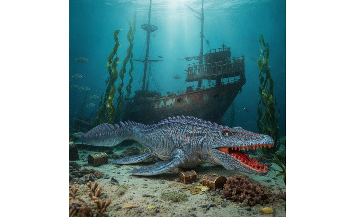 Sea-Creature Figurine Detailed Prehistoric Sea Creature Figures Prehistoric Animal Toy for Collectors, Kids, Desk Display