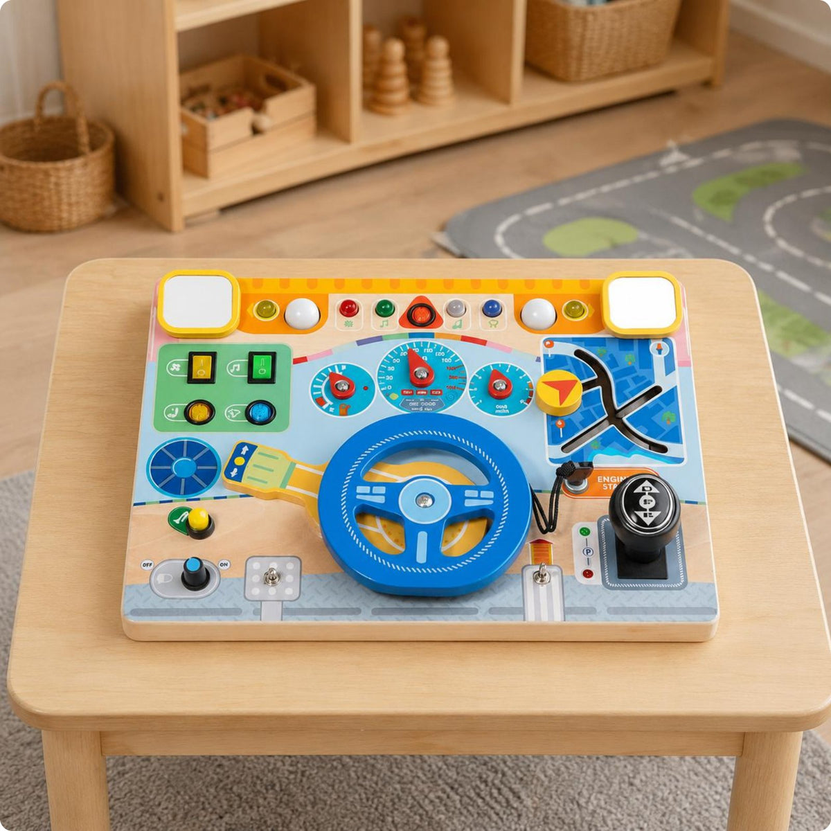 Electronic Steering Wheel Toy Screen-Non-Screen Simulation Driving Board