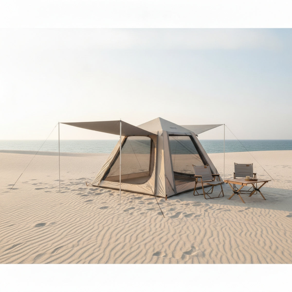 Rain-Resistant Inflatable Tent with Mesh Openings and Doors Quick Setup Inflatable Tent Waterproof Spacious for Families, Campers, Camping