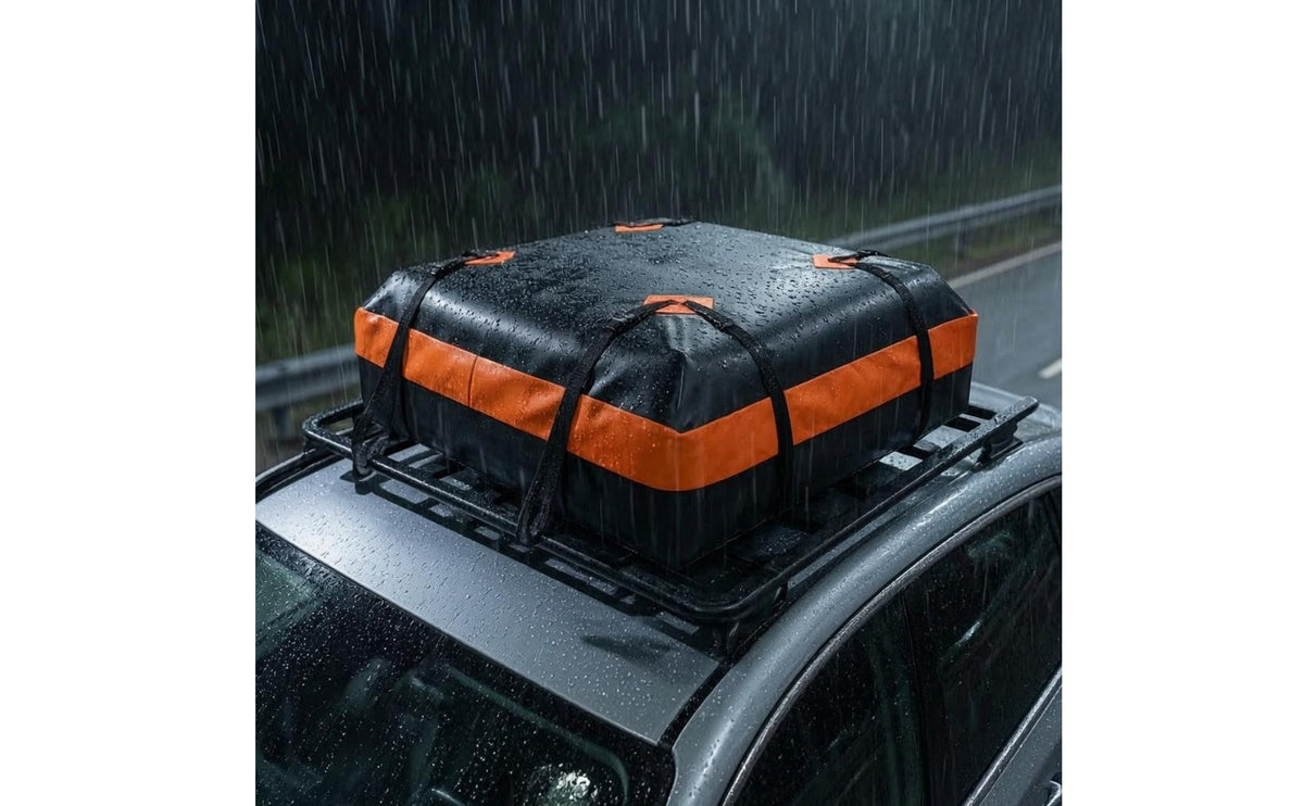 Car Rooftop Luggage Bag Zipper Closure Waterproof Roof Storage Bag Hook and Loop Fastening Weatherproof Cargo Carrier