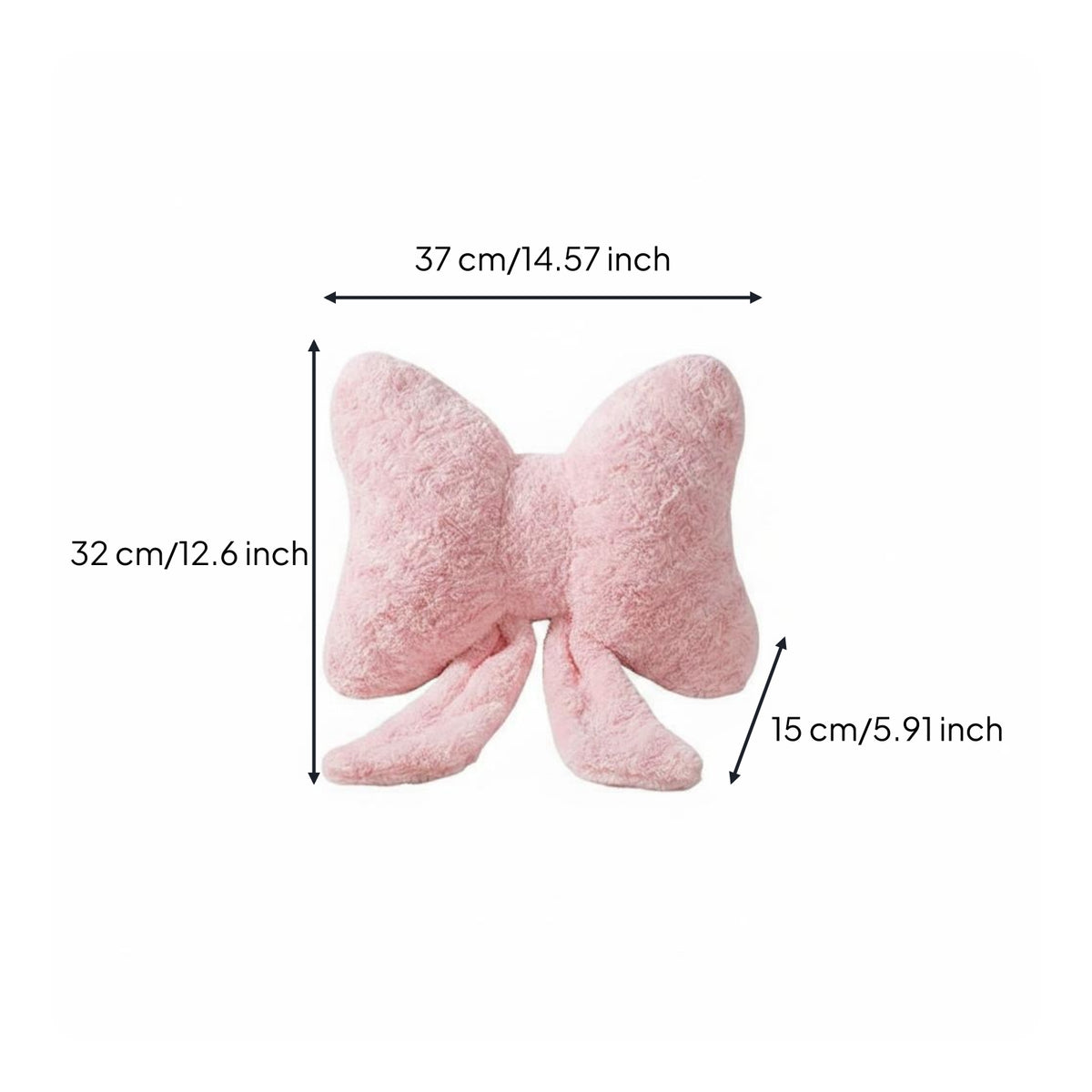 Bow Throw Pillow Soft Butterfly Pillow Stuffed for Bed, Backrest