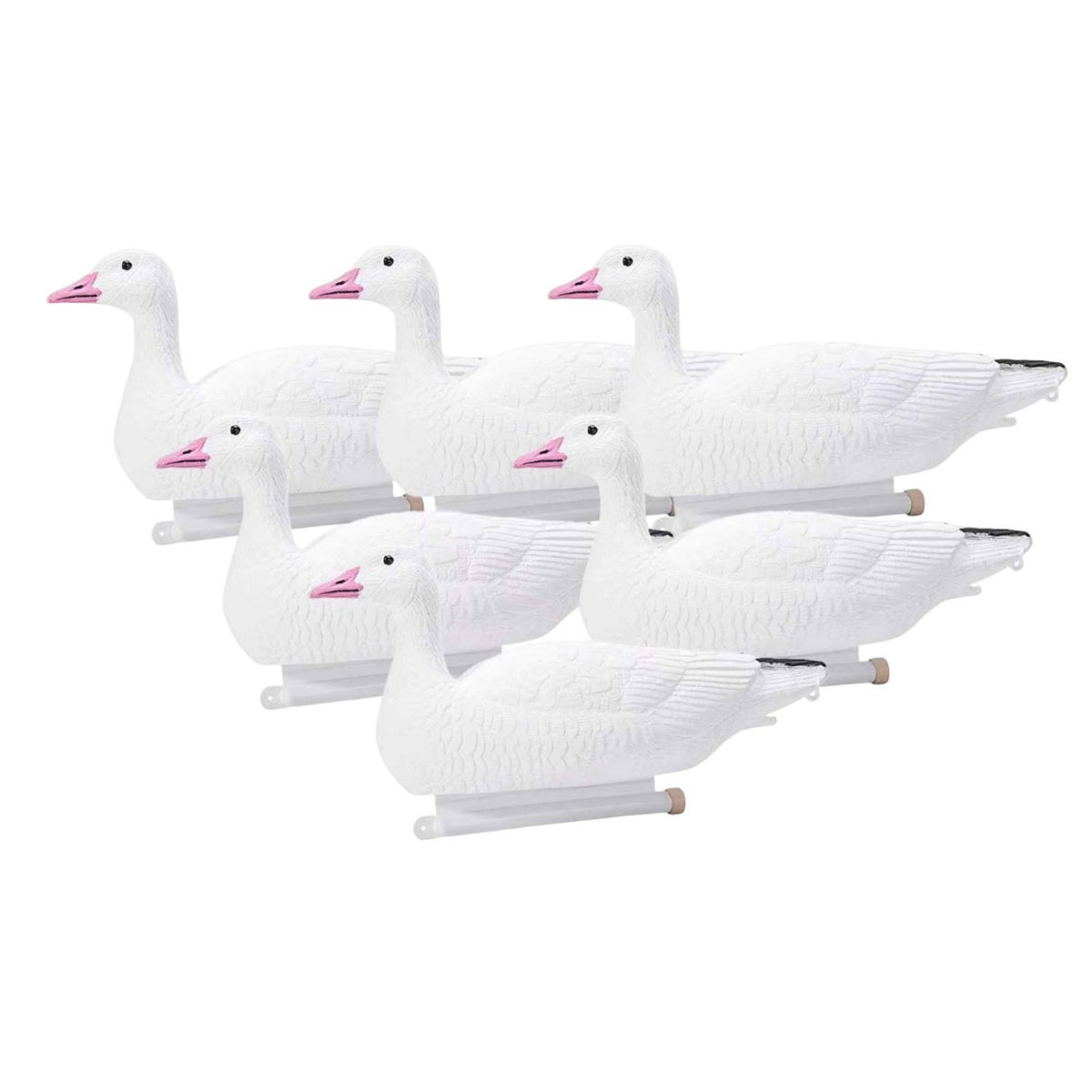 Textured Fullbody Snow Goose Decoy Sturdy Goose Floater Decoy One-Piece Fast Setup for Hunters, Pond, Garden