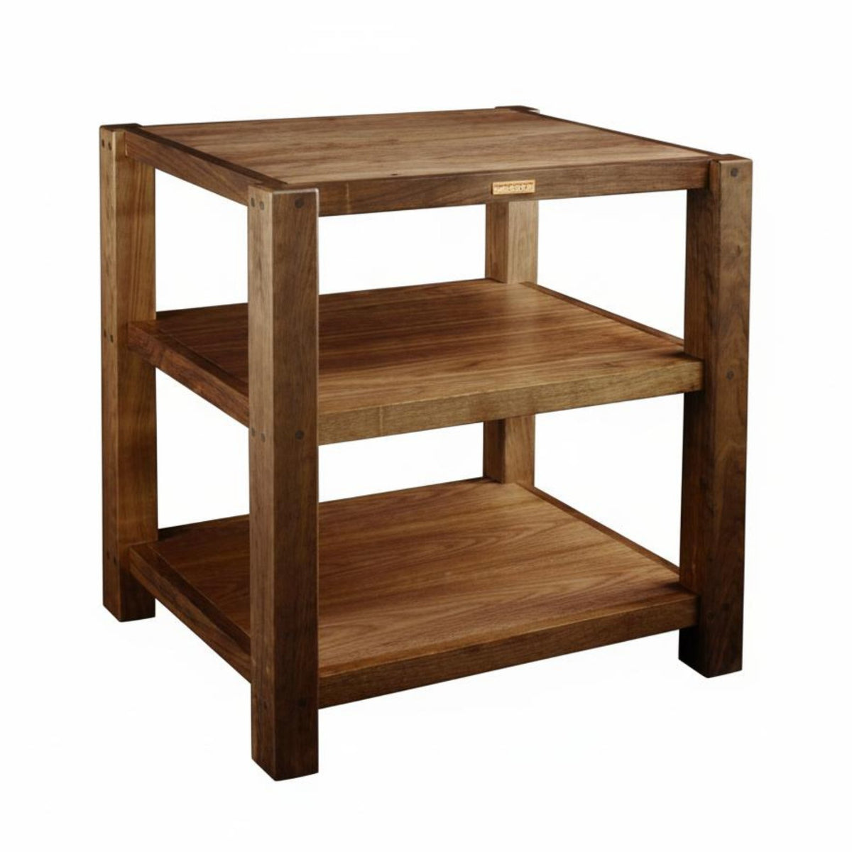 Solid Wood Audio Rack Heavy Duty Structure Wooden Amplifier Shelf High Load Capacity Equipment Stand Acoustic Regulation Chamber Suitable for Audiophiles Home Entertainment