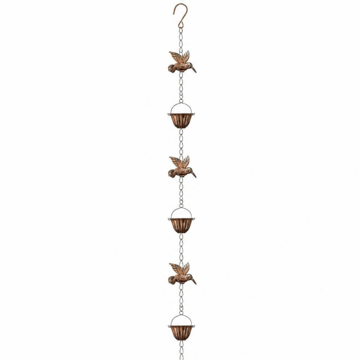 Hummingbird Rain Chain Hanging Hook Garden Decoration Easy to Install