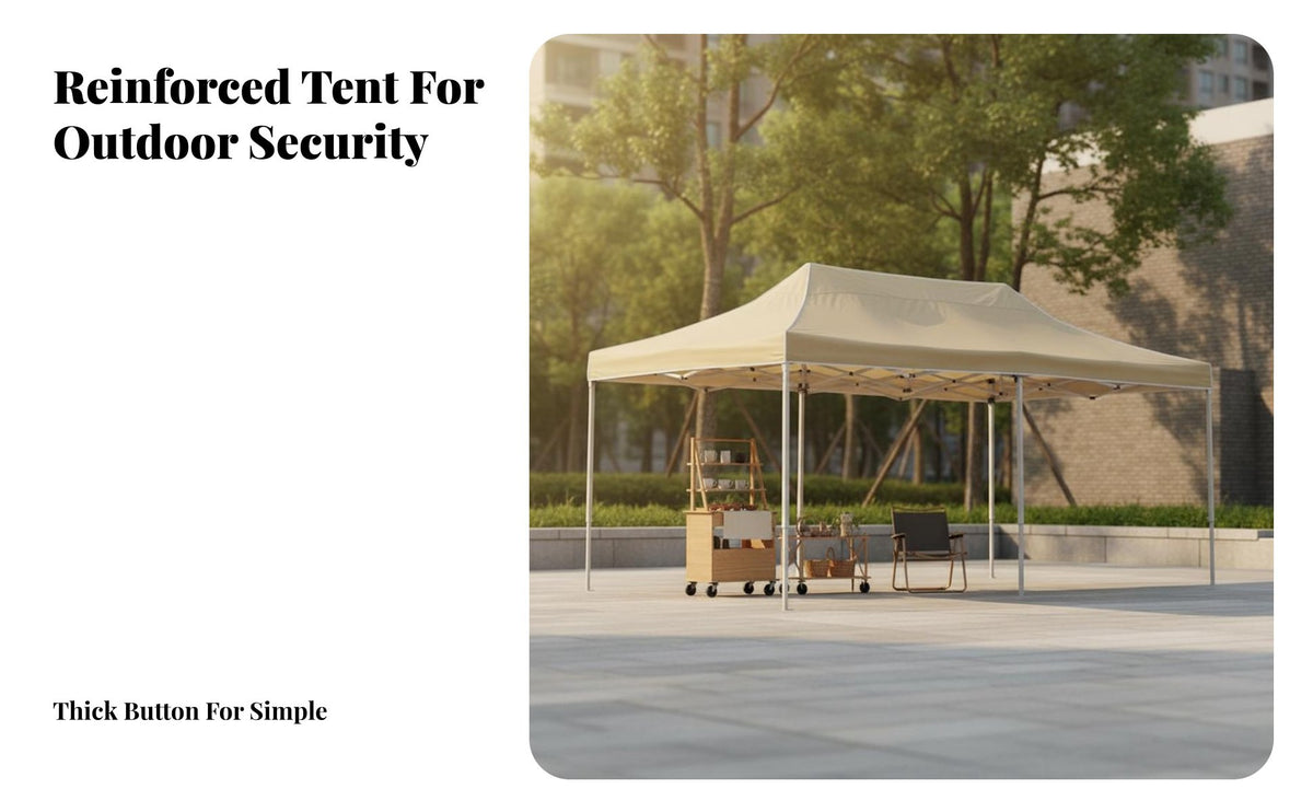 Foldable Outdoor Market Stall Portable Four-Legged Sun Shelter Waterproof Quick-Setup Canopy Protection for Street Vendors, Small Business Owners, Families, Parties, Picnics, Backyard, Camping