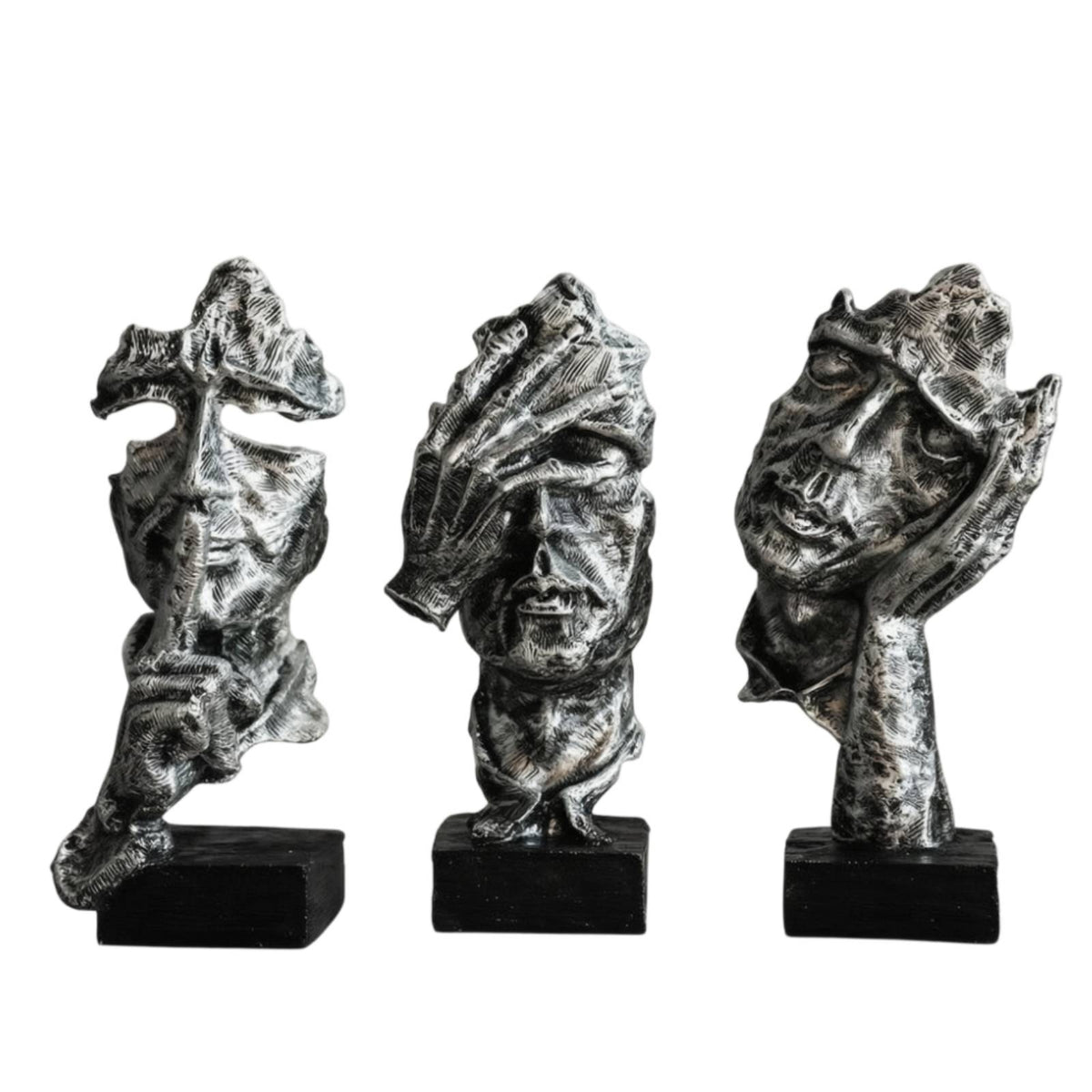 3 Pieces Tabletop Ornaments Sculptural Sculpture Creative for Living Room