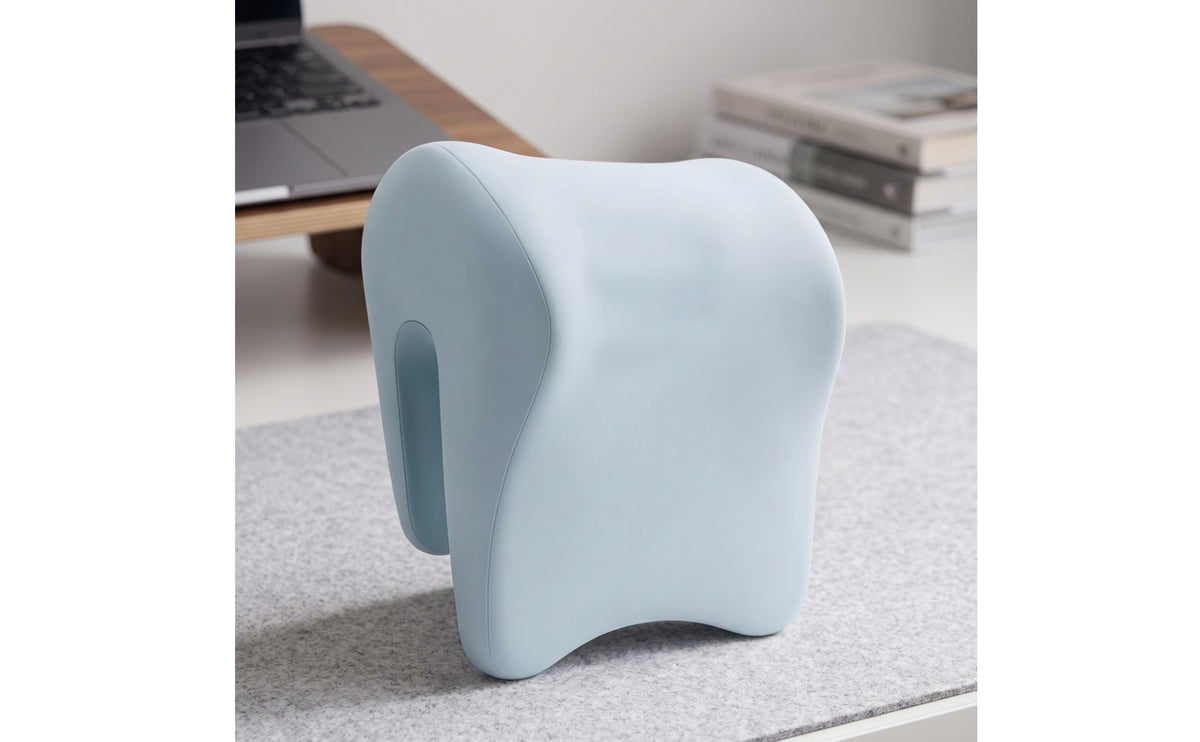 Ergonomic Office Chair Headrest Contoured Headrest Cushion Contoured Neck Pillow with Strap Padded for Desk Workers, Gamers, Students