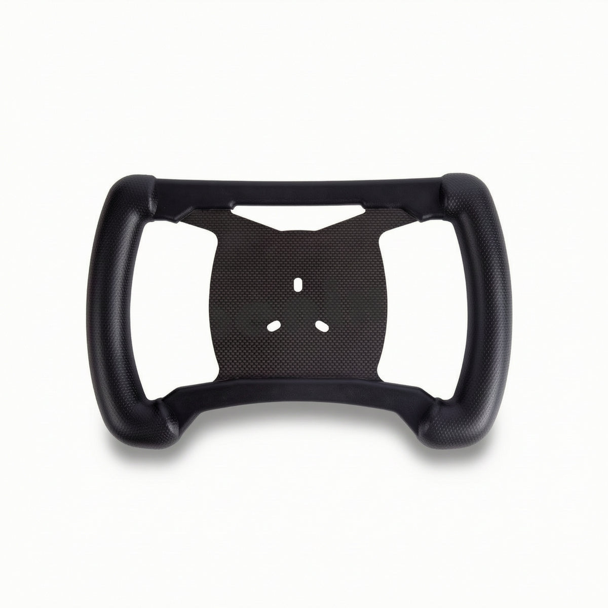 Rectangular Kart Steering Wheel Textured-Grip Steering Wheel with Mounting Plate Black Hardware Replacement for Racers