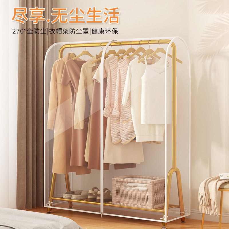 Simple Dustproof Transparent Floor-Standing Clothes Cover for Dormitory, Large PEVA