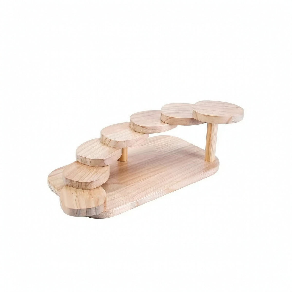 Wooden Tiered Riser Display Stand Stable Stepped Display Stage Tableware for Hosts, Buffet