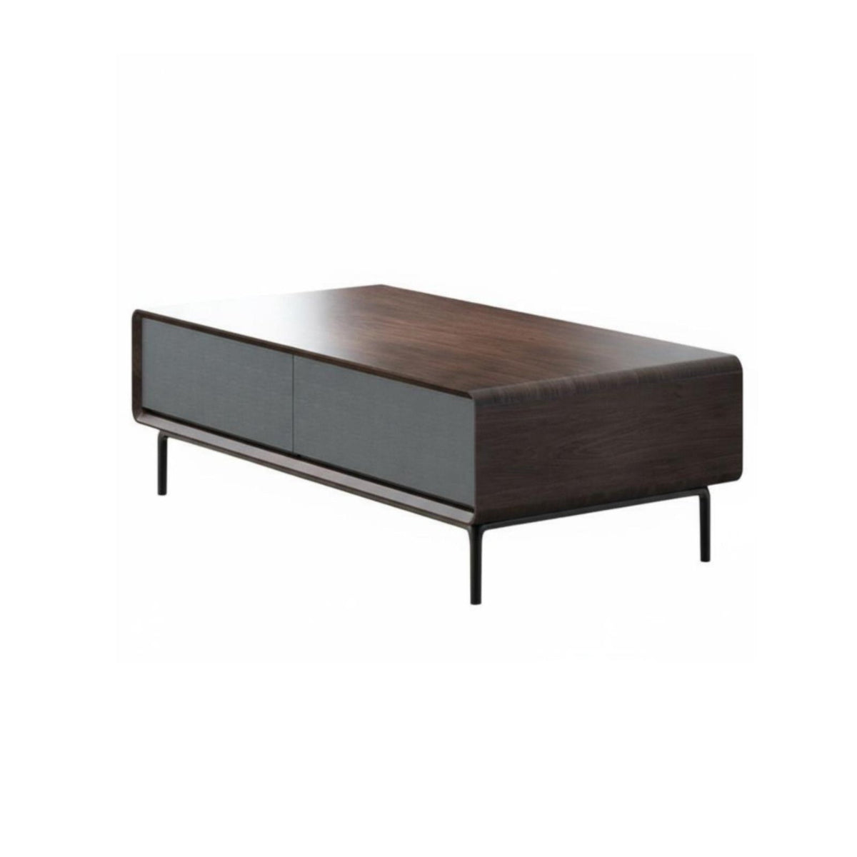 Rectangular Coffee Table with Drawer Black Walnut Finish Living Room Furniture Hidden Storage Easy Assembly for Homeowners
