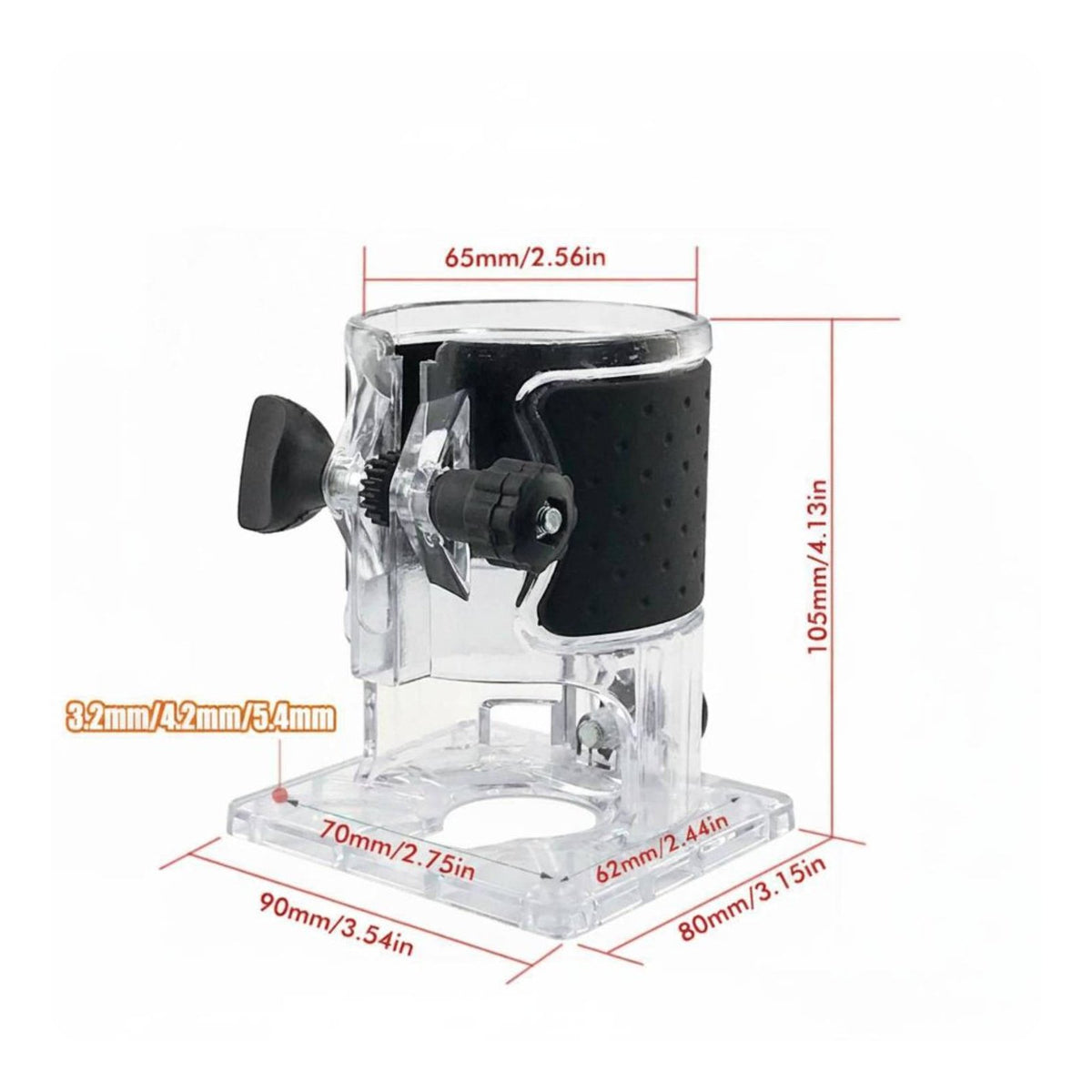 Transparent Router Base Scratch Resistant Transparent Router Guard High Strength