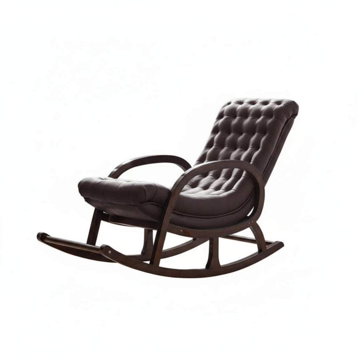Modern Rocking Chair Relaxing Upholstered Rocking Chair Sturdy Frame Ergonomic Support for Seniors, Homeowners