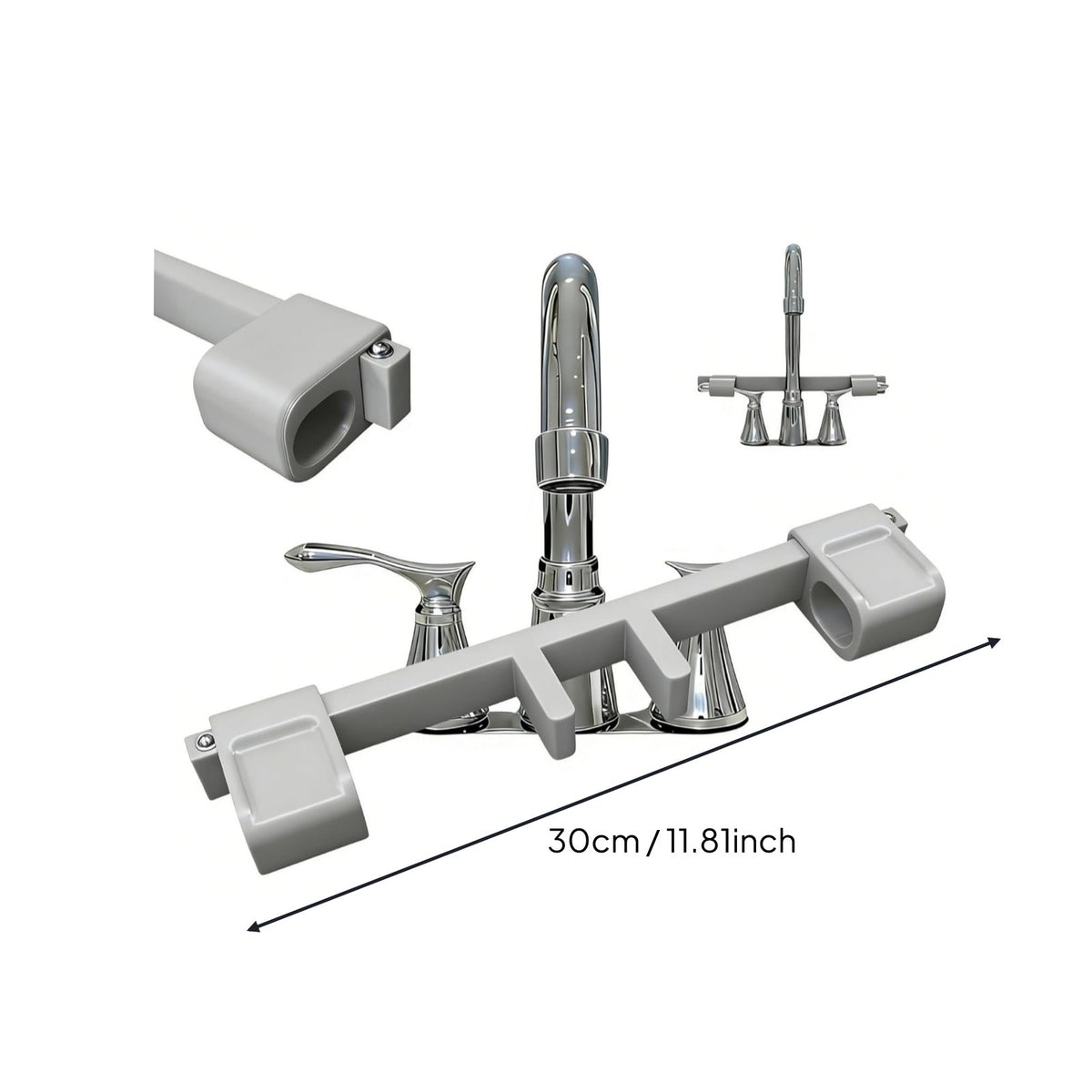 Portable Sink Faucet Handle Lock Quick-Release Double Handle Faucet Lock Anti-Slip Design Safety Hardware Reinforced for Landlords