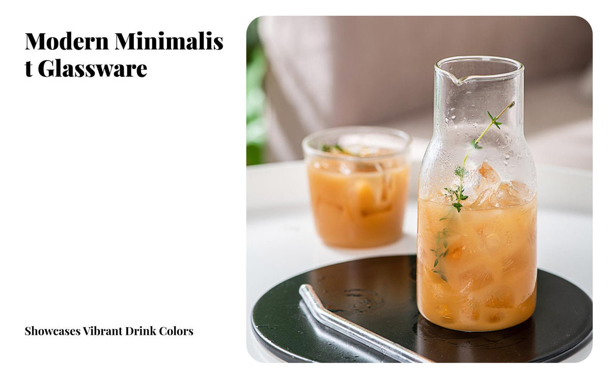 2 Pieces Space Saving Glass Carafe with Tumbler Lid Easy to Clean Glass Pitcher with Tumbler Lid Versatile Use for Seniors, Bedroom, Kitchen
