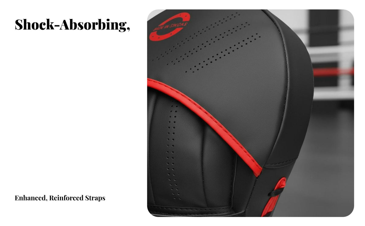 Force Absorbent Curved Muay Thai Pad Shock Absorbing Curved Kick Guard Reinforced Stitching Muay Thai Arm Pad Gel Foam Padding for Coaches, Fighters, Dojo, Home Gym