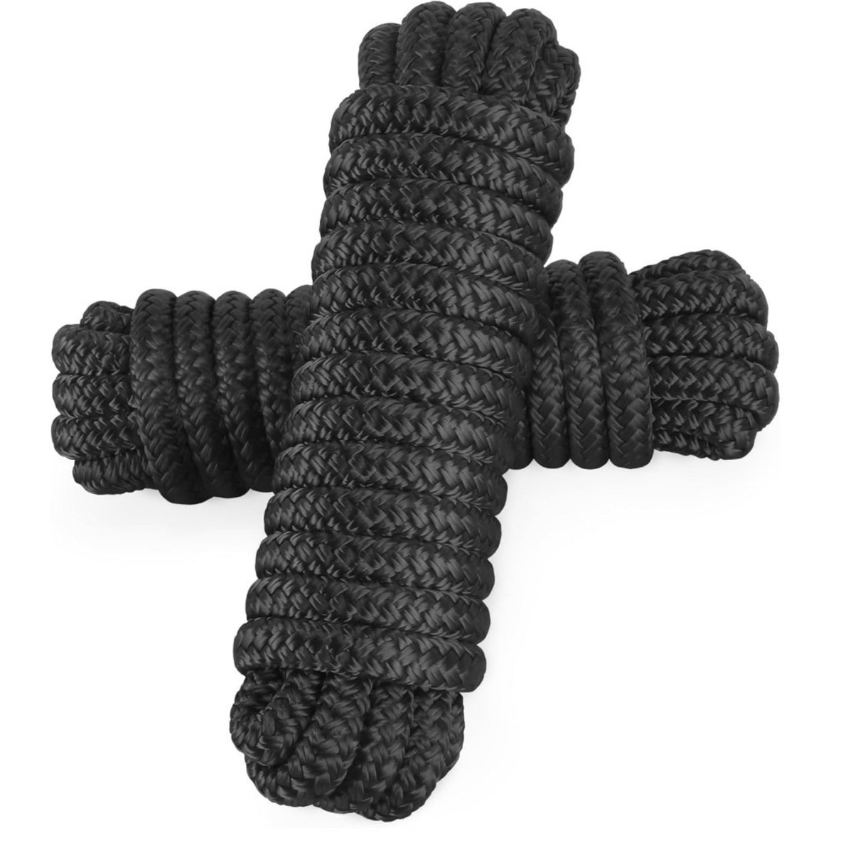 2 Pieces Long-Lasting Double Braided Nylon Dock Line Heavy Duty Dock Line with Spliced Eye Abrasion-Resistant Boat Rope with Spliced Eye Low-Stretch for Boaters, Sailors